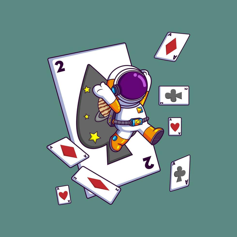 carino astronauta salto a partire dal molti carte. scienza tecnologia icona concetto vettore
