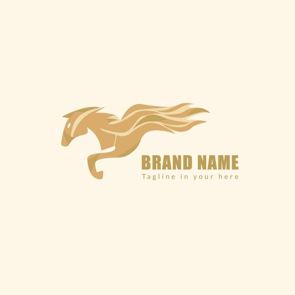 cavallo logo design azienda vettore