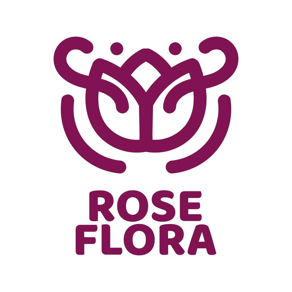 rosa flora fiore natura logo concetto design illustrazione vettore