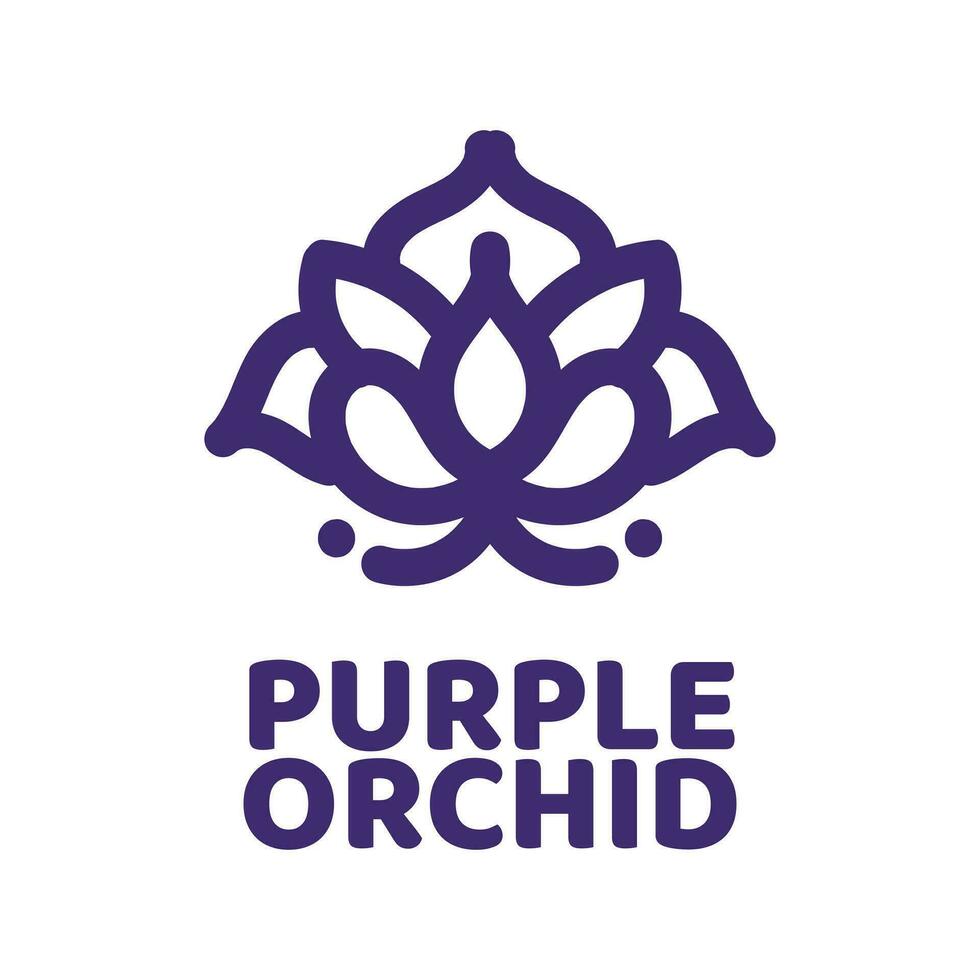 viola orchidea fiore flora natura logo concetto design illustrazione vettore