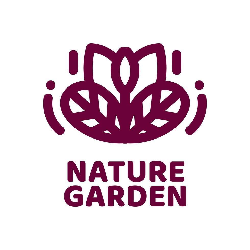 flora fiore natura giardino logo concetto design illustrazione vettore