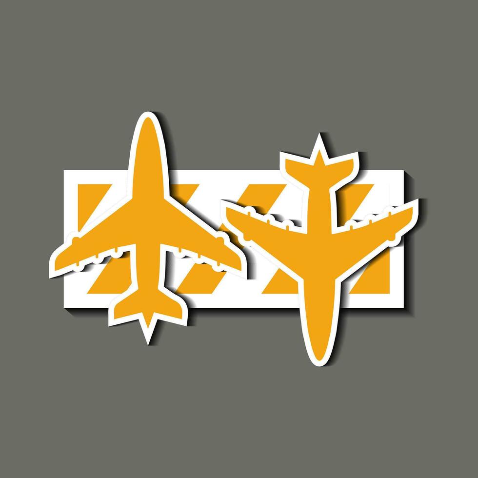 aereo modera logo design 3d illustrazione vettore