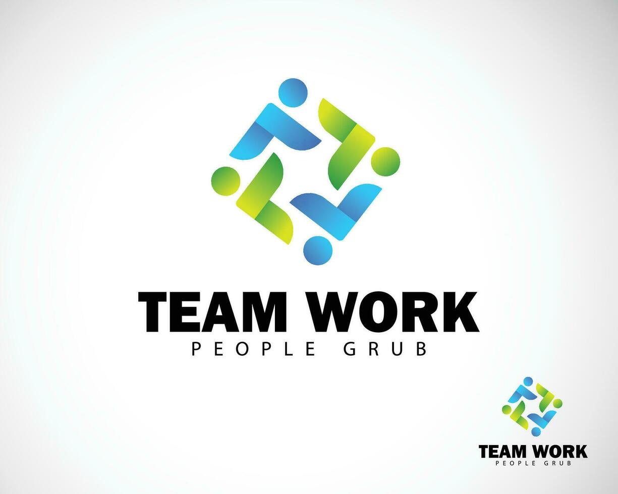 squadra opera logo creativo icona design astratto inteligente formazione scolastica amicizia capo vettore