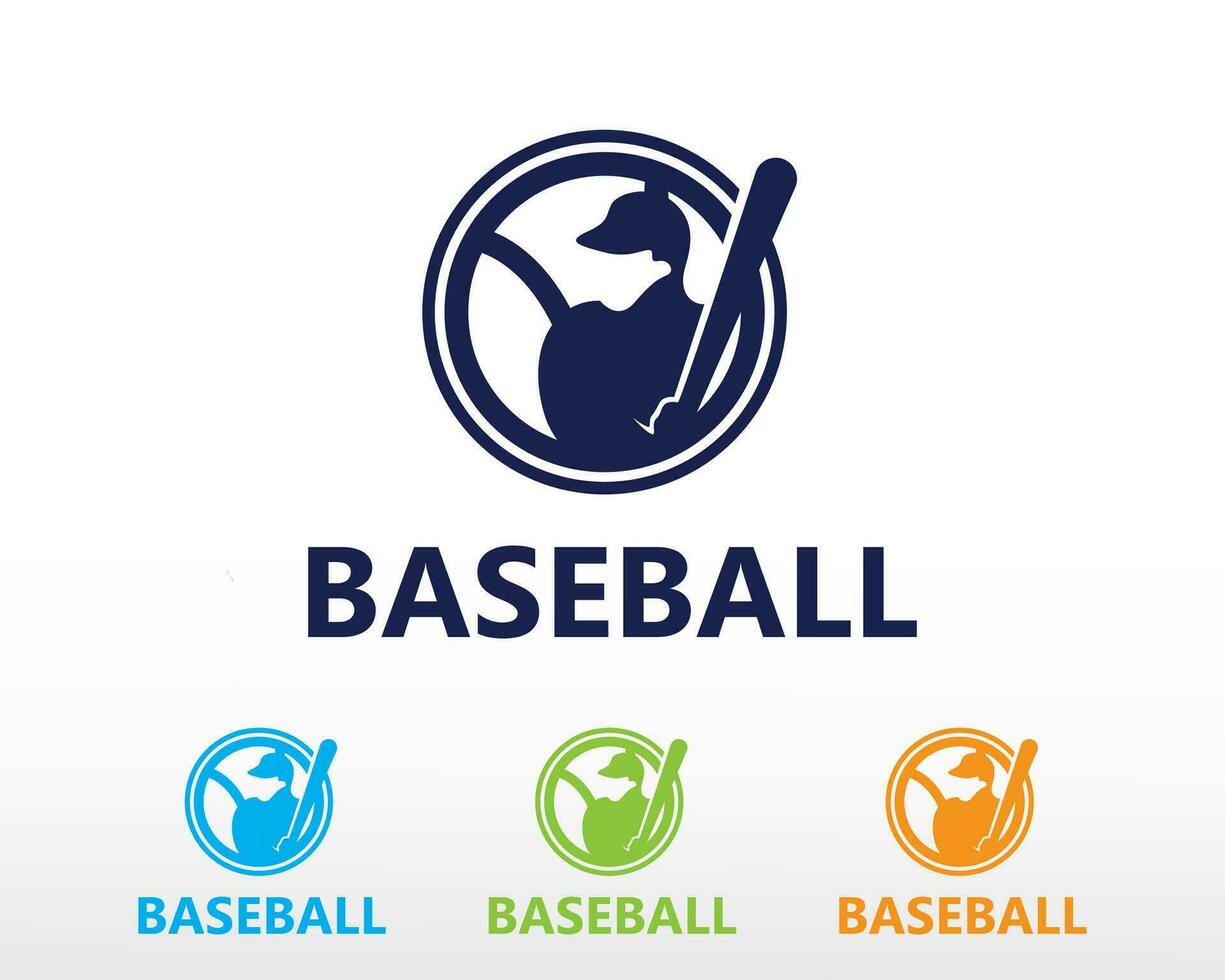 baseball logo tiro palla logo sport creativo logo simbolo vettore