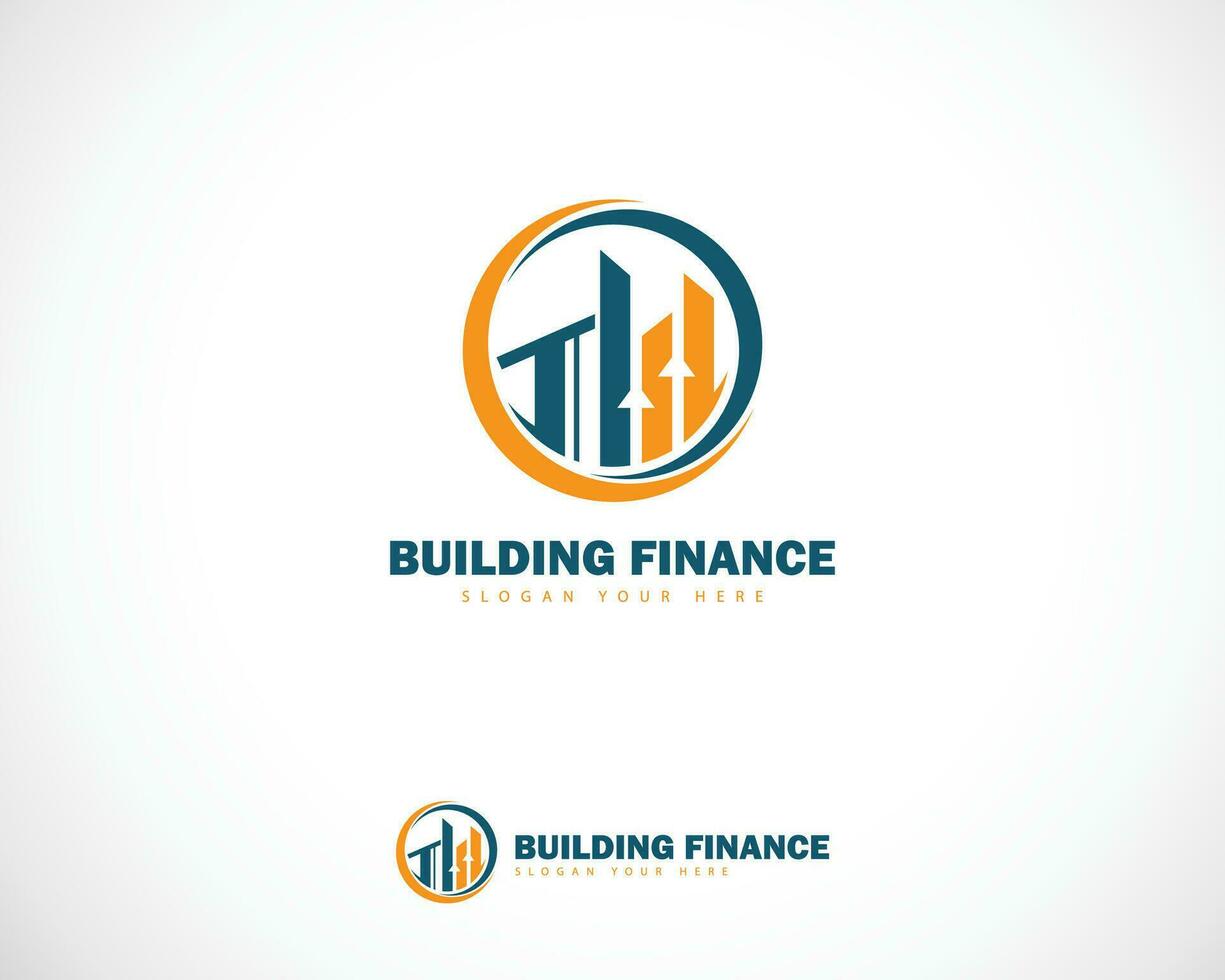 edificio logo creativo finanza architettura attività commerciale design vettore