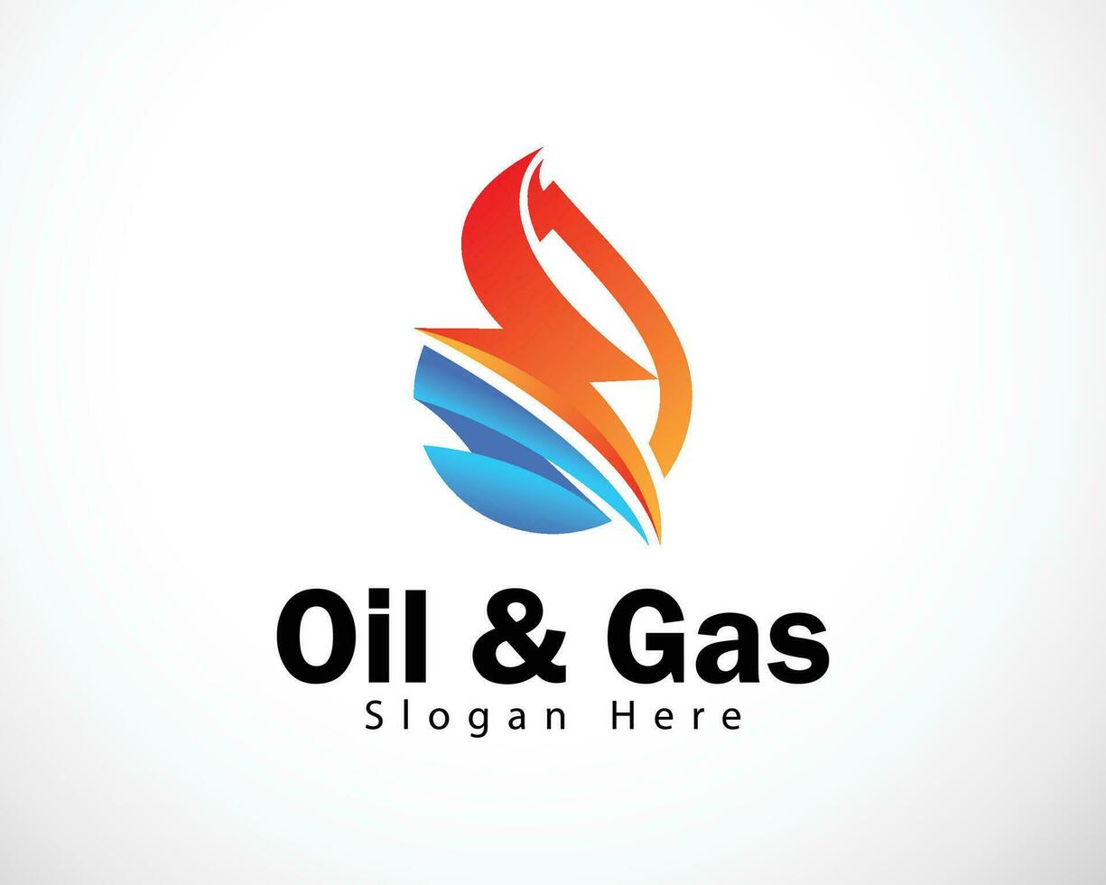 olio e gas logo creativo icona vettore simbolo industria gas attività commerciale acqua far cadere design concetto