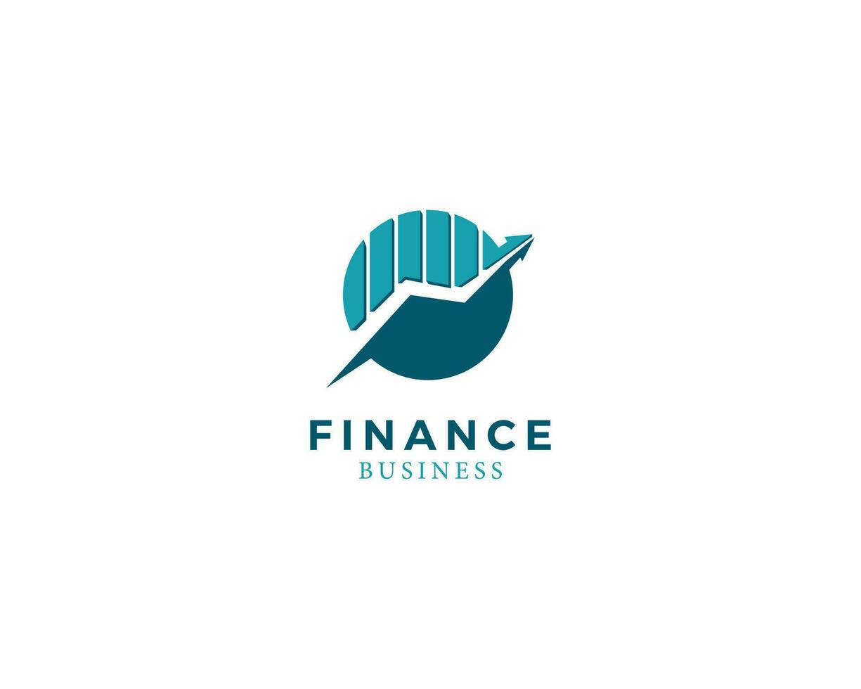 finanza logo creativo freccia simbolo attività commerciale illustrazione logo vettore