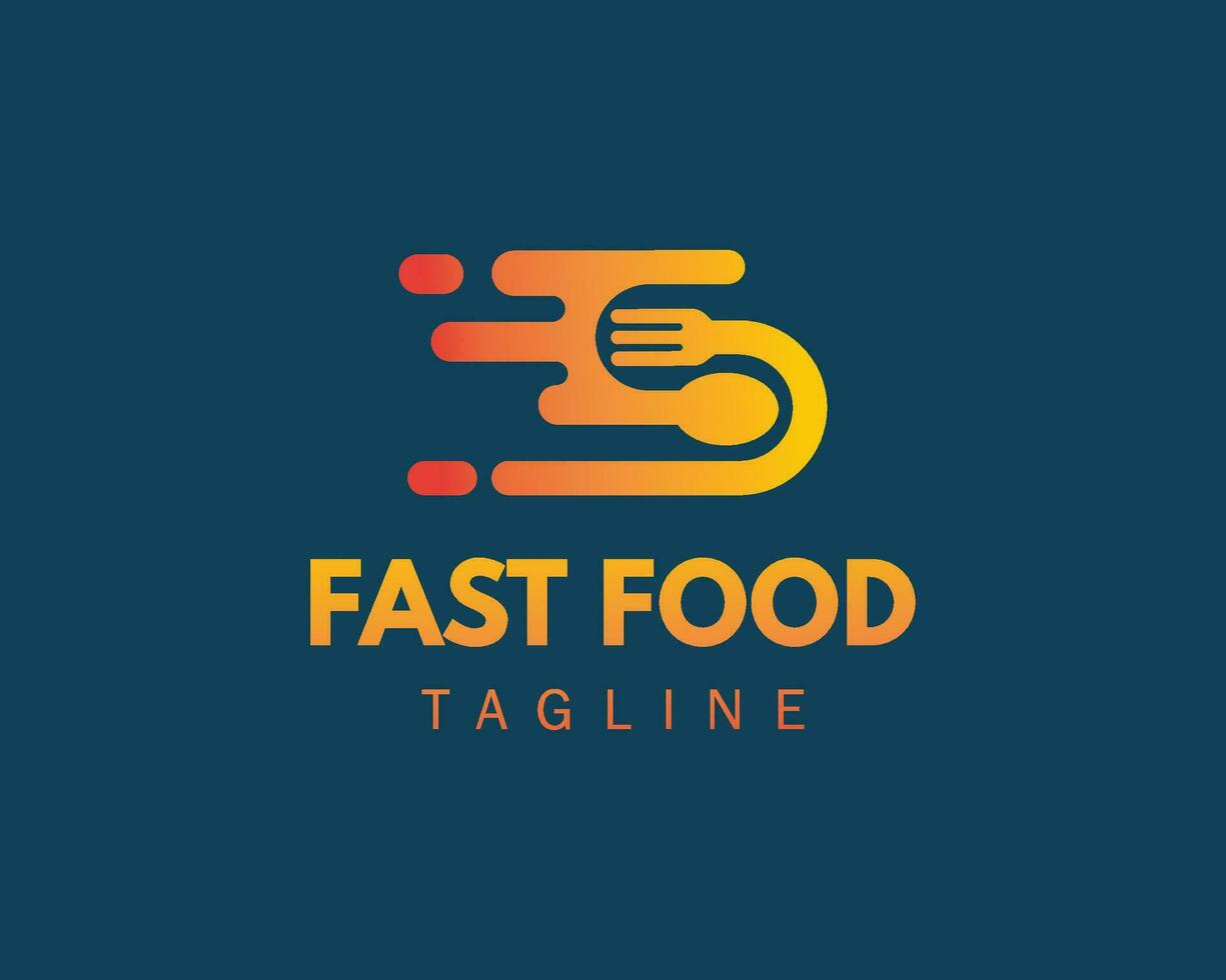 veloce cibo logo creativo logo velocità logo vettore