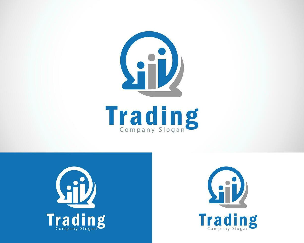 finanziario logo creativo commercio crescita attività commerciale persona mercato design concetto creativo consultare Chiacchierare attività commerciale vettore