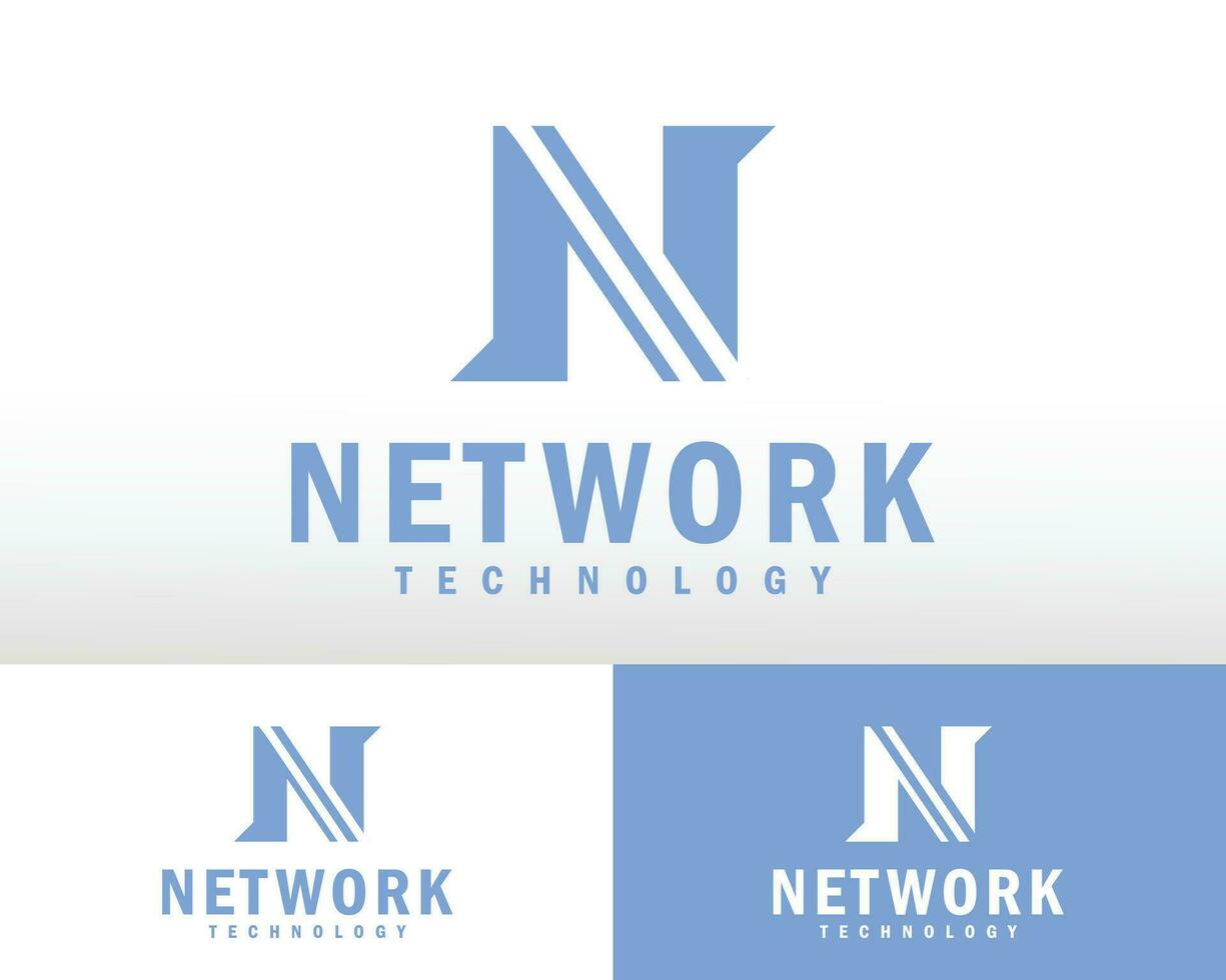 n logo design networking Collegare lettera n creativo vettore