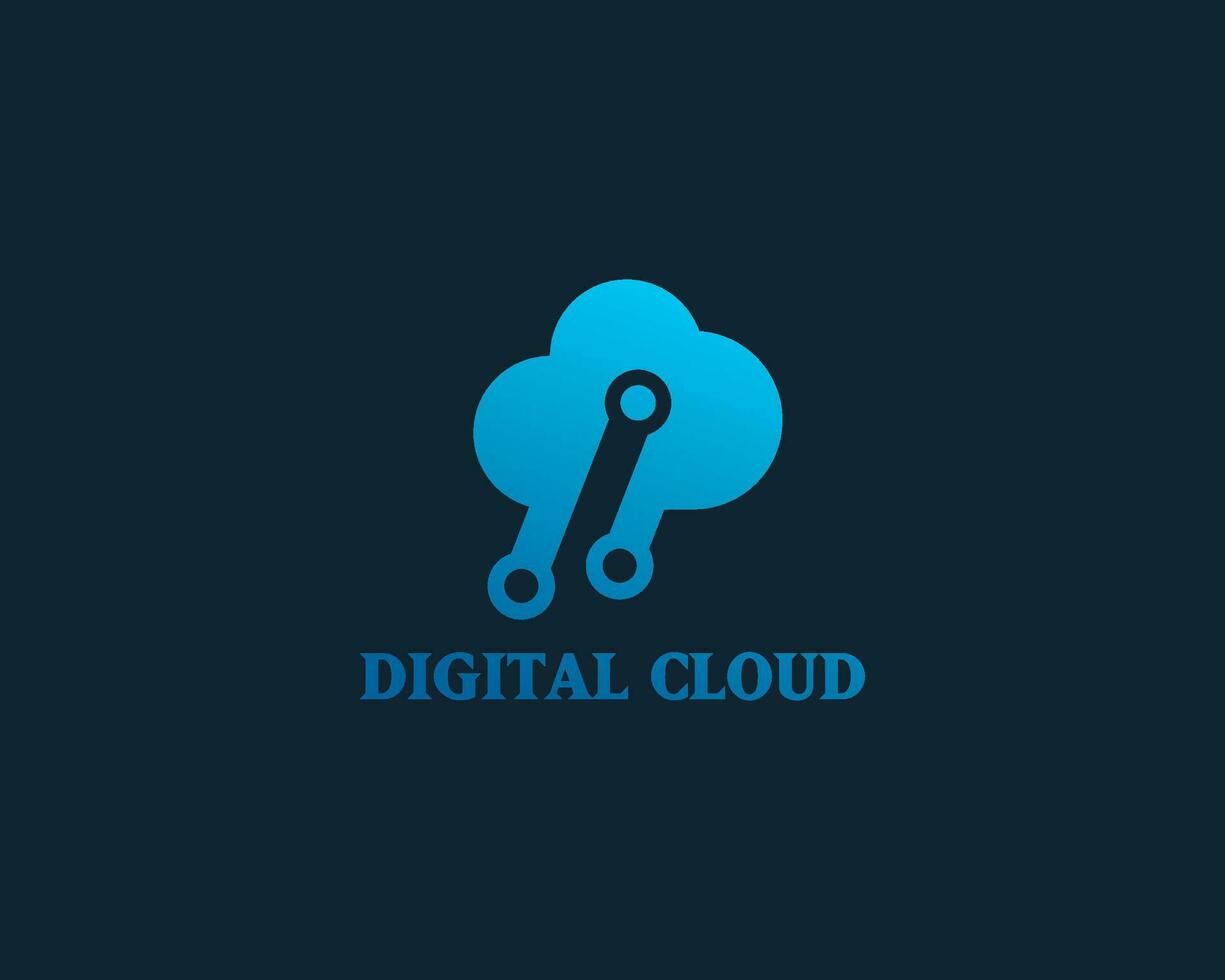 nube Tech logo creativo nube logo digitale nube logo vettore