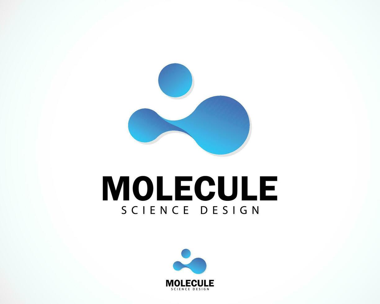 molecola logo creativo scienza design concetto triangolo biologia tecnologia inteligente laboratorio vettore