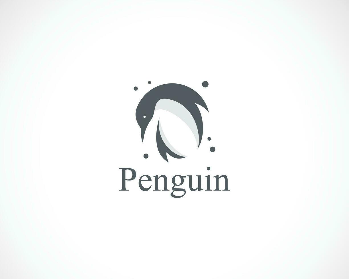 pinguino logo creativo design uccello animale icona vettore