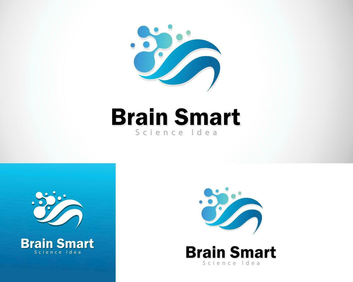 cervello inteligente Tech logo creativo molecola Collegare design concetto moderno scienza laboratorio crescita formazione scolastica Tech vettore