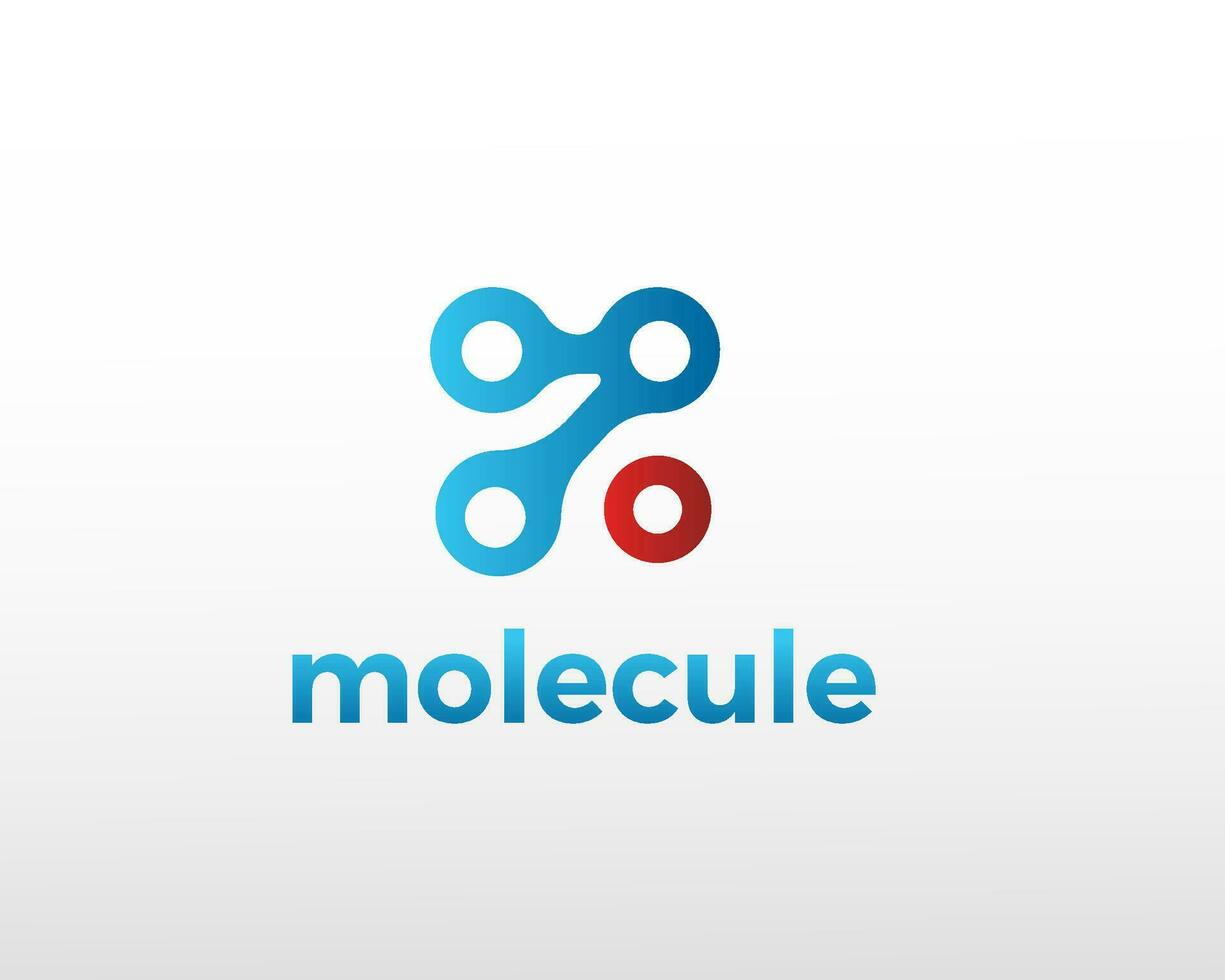 molecola logo creativo simbolo logo vettore