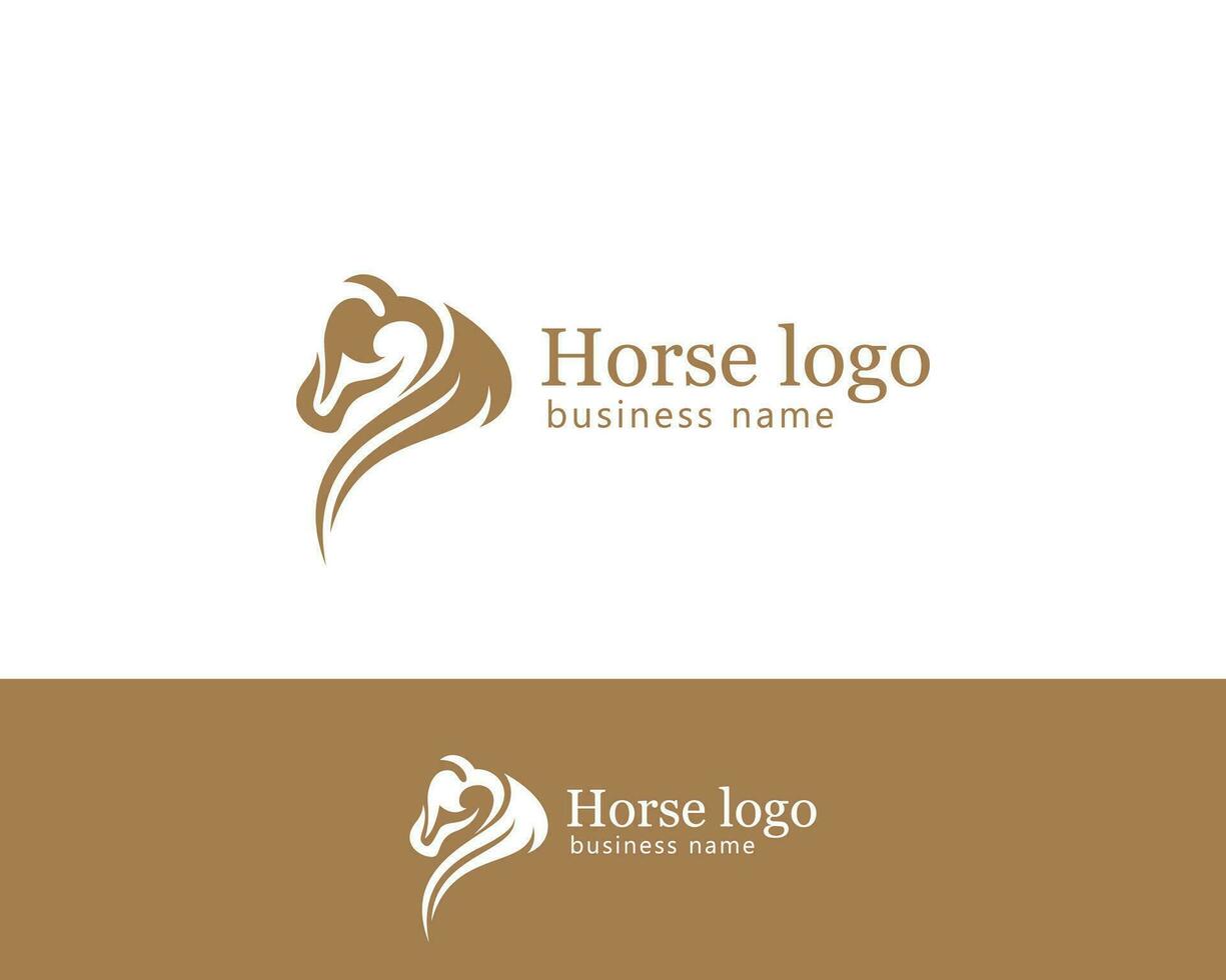 cavallo logo creativo testa animale tatuaggio design vettore