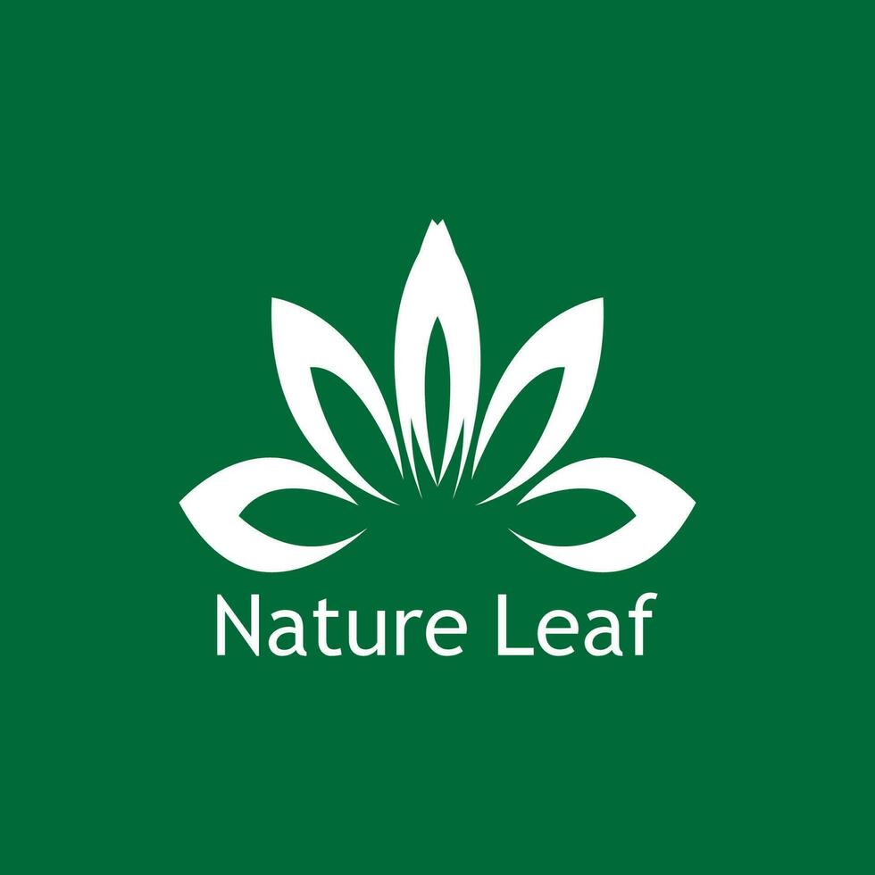 verde foglia natura pianta concettuale simbolo vettore illustrazione