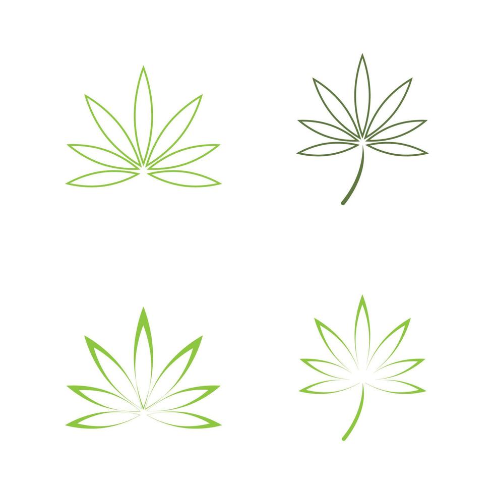 logo foglia di cannabis vettore