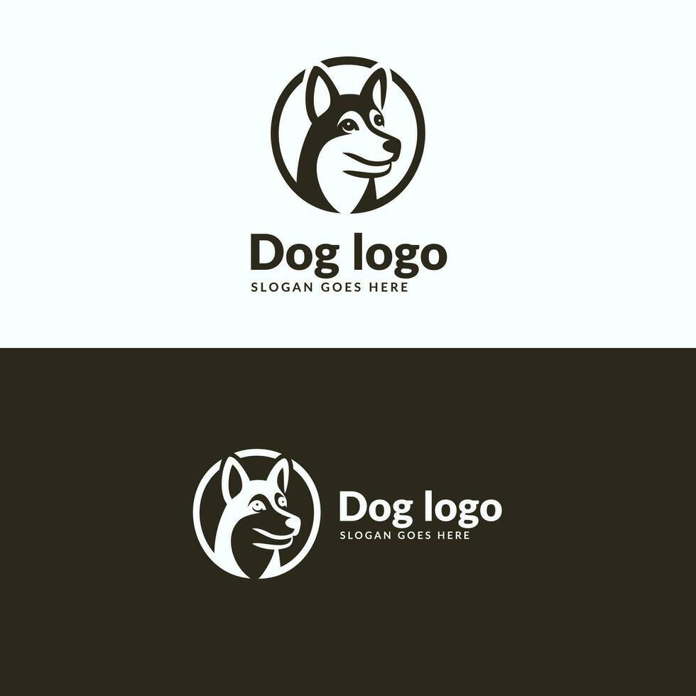 un' giocoso cane logo vettore