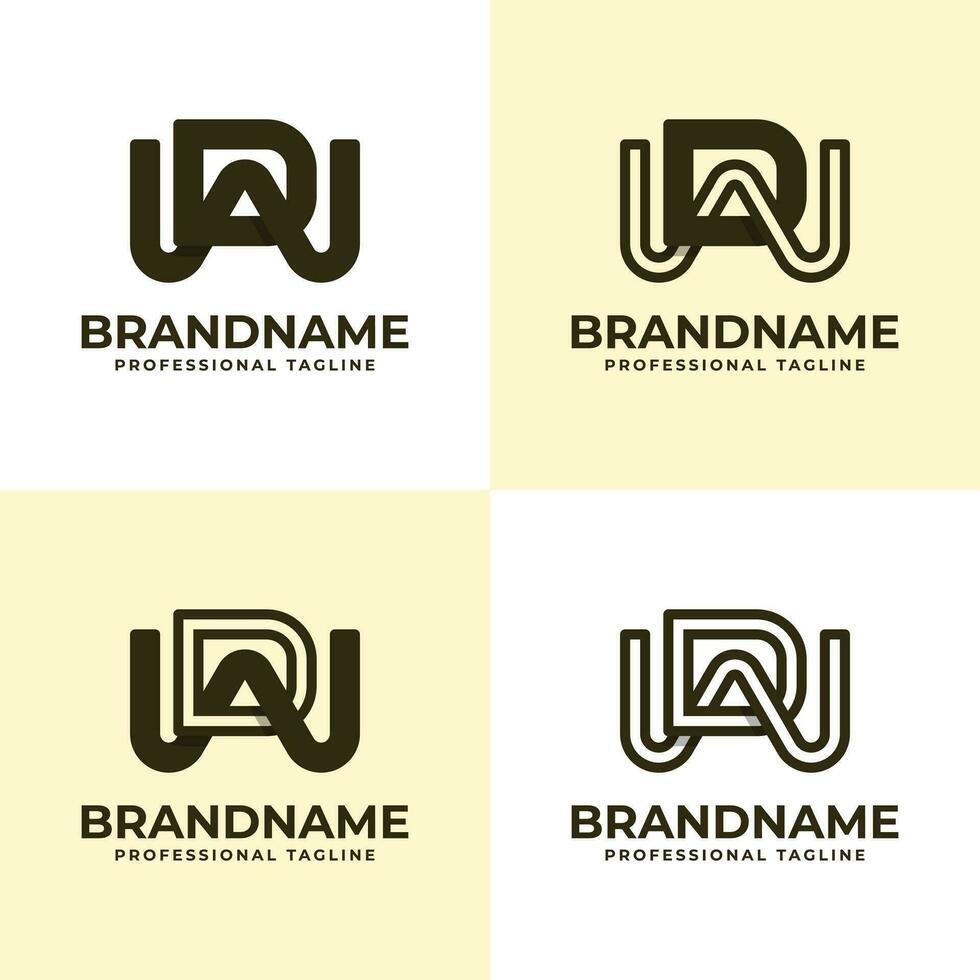 moderno lettera dw monogramma logo impostare, adatto per attività commerciale con dw o wd iniziali vettore