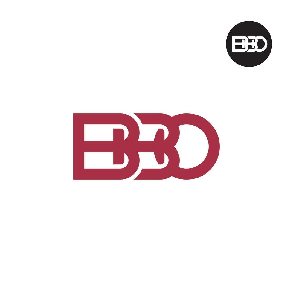 lettera bbo monogramma logo design vettore
