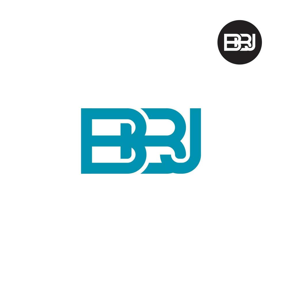 lettera bbj monogramma logo design vettore
