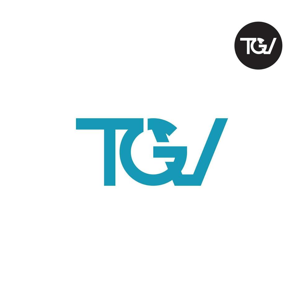 lettera tgv monogramma logo design vettore