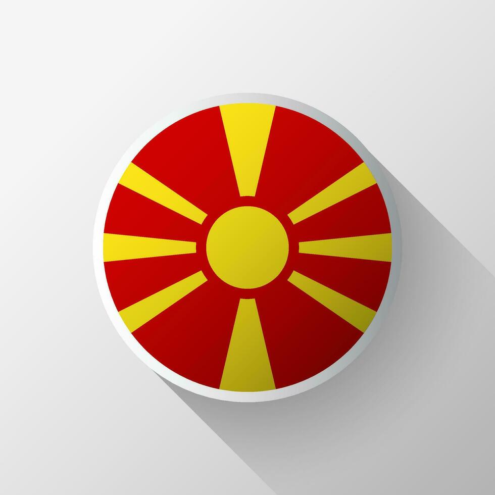 creativo macedonia bandiera cerchio distintivo vettore