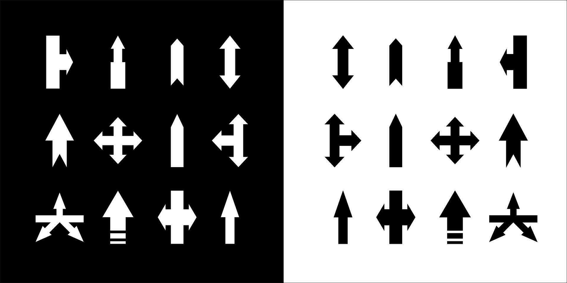 illustrazione vettore grafica un' impostato di freccia icone