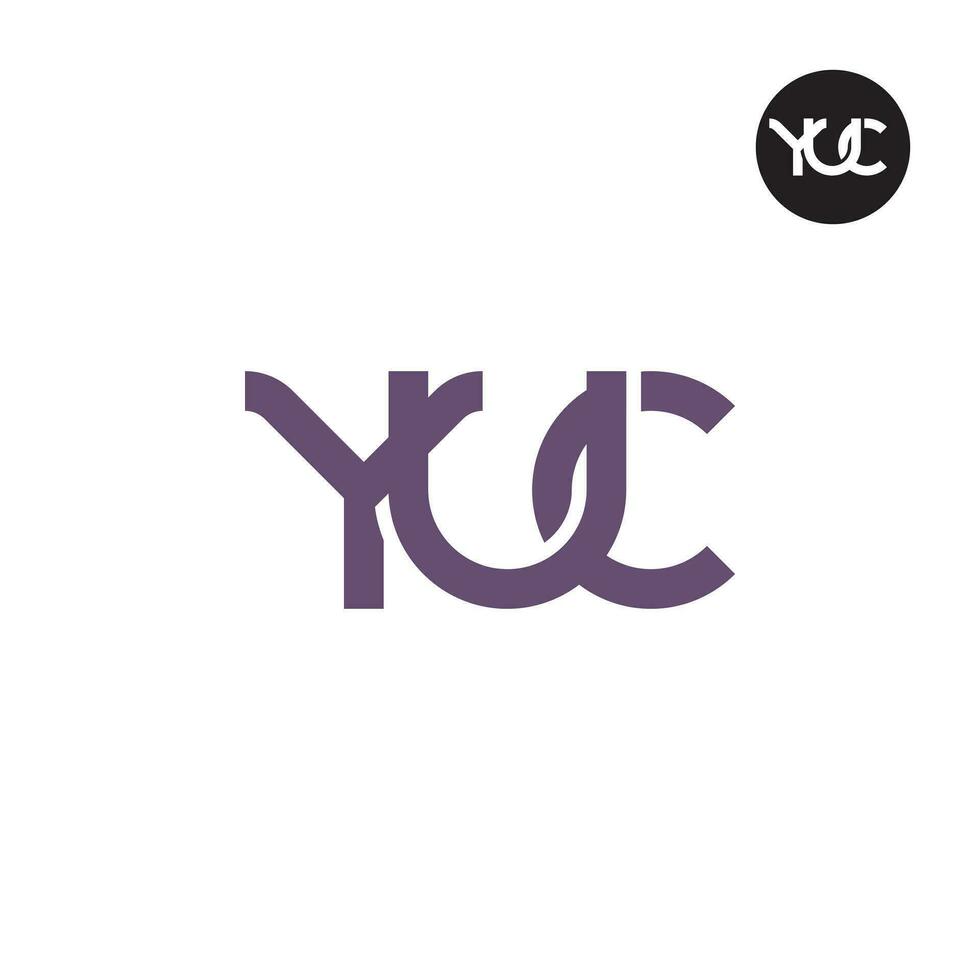 lettera yuc monogramma logo design vettore