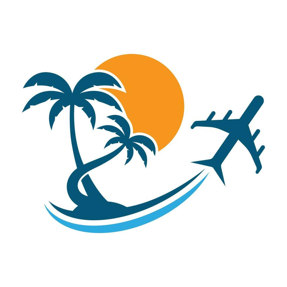 viaggio logo vettore icona illustrazione design. logo adatto per attività commerciale, linea aerea biglietto agenti e vacanze