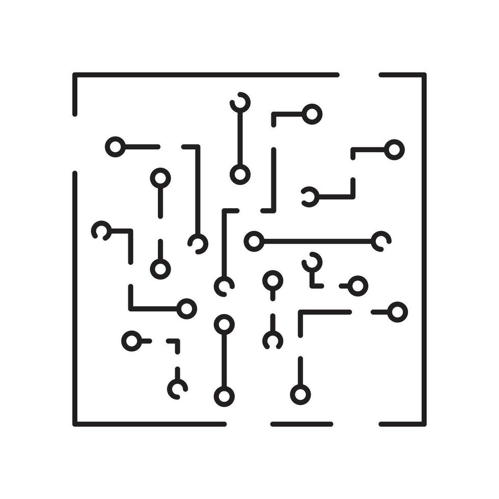 blockchain vettore linea concetto icona o logo elemento. tecnologia e i soldi finanza.