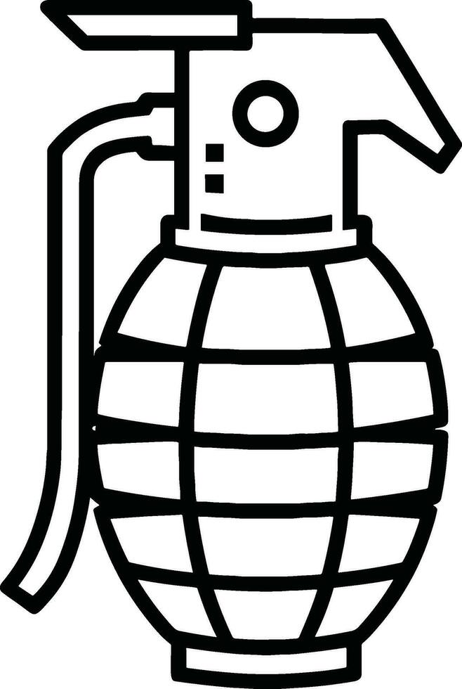 vettore mano granata isolato design elemento dettagliato nero e bianca vettore illustrazione