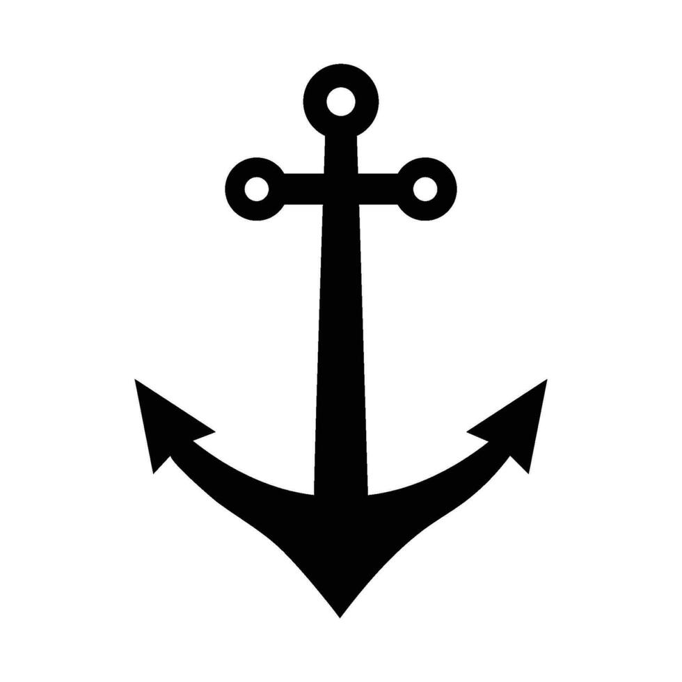 modello di logo di ancoraggio vettore