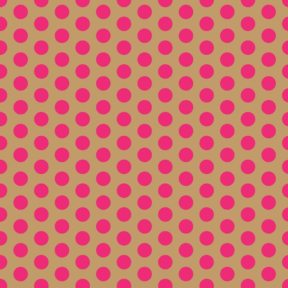 moderno semplice astratto senza soluzione di continuità rosa colore polka punto modello su crema colore sfondo vettore