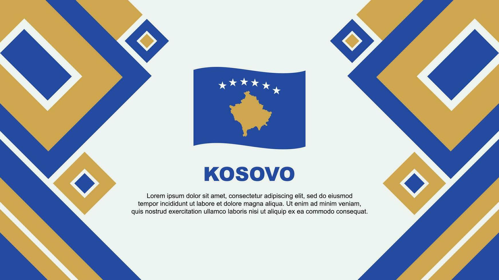 kosovo bandiera astratto sfondo design modello. kosovo indipendenza giorno bandiera sfondo vettore illustrazione. kosovo cartone animato