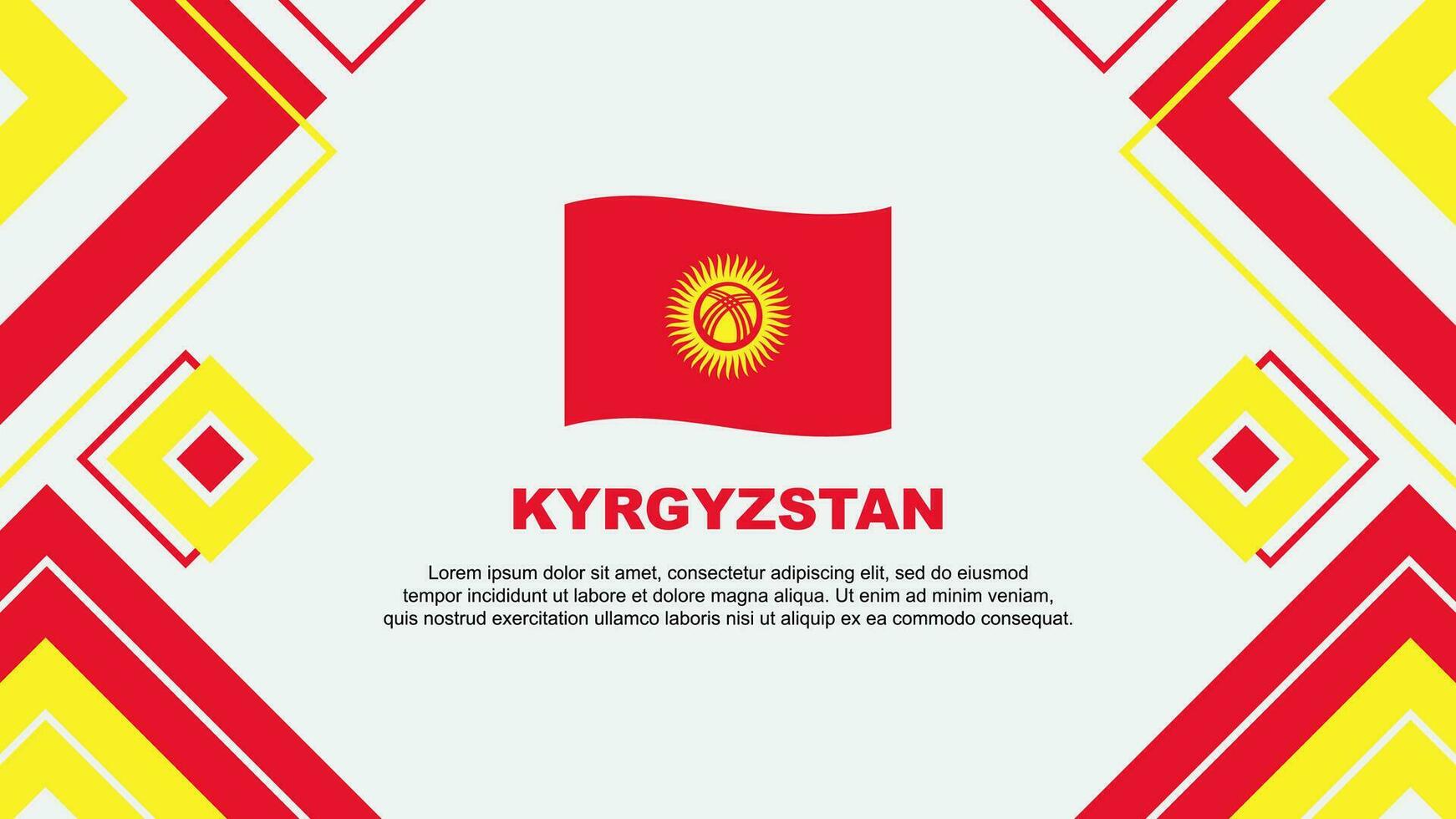 Kyrgyzstan bandiera astratto sfondo design modello. Kyrgyzstan indipendenza giorno bandiera sfondo vettore illustrazione. Kyrgyzstan sfondo