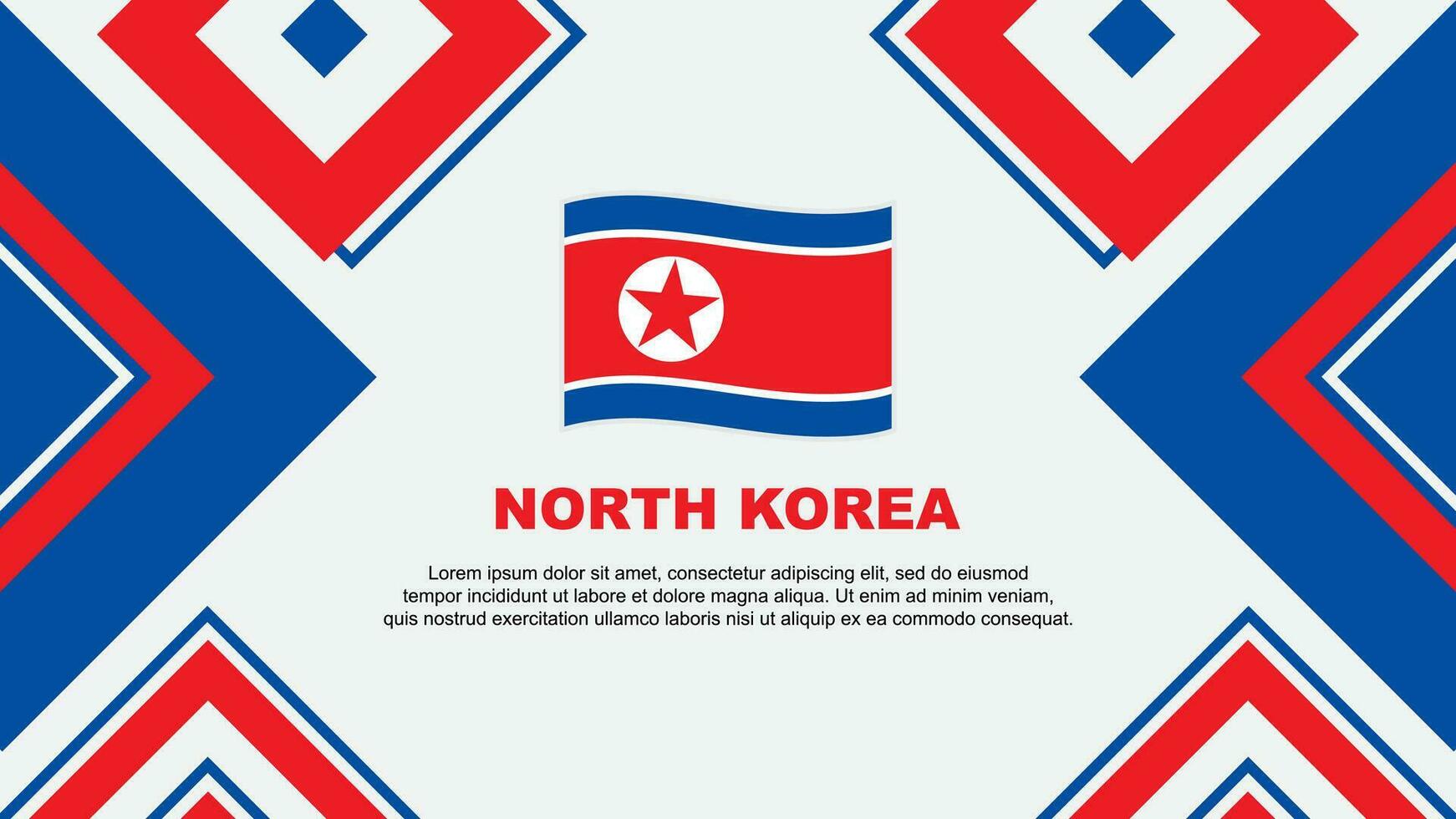 nord Corea bandiera astratto sfondo design modello. nord Corea indipendenza giorno bandiera sfondo vettore illustrazione. nord Corea indipendenza giorno