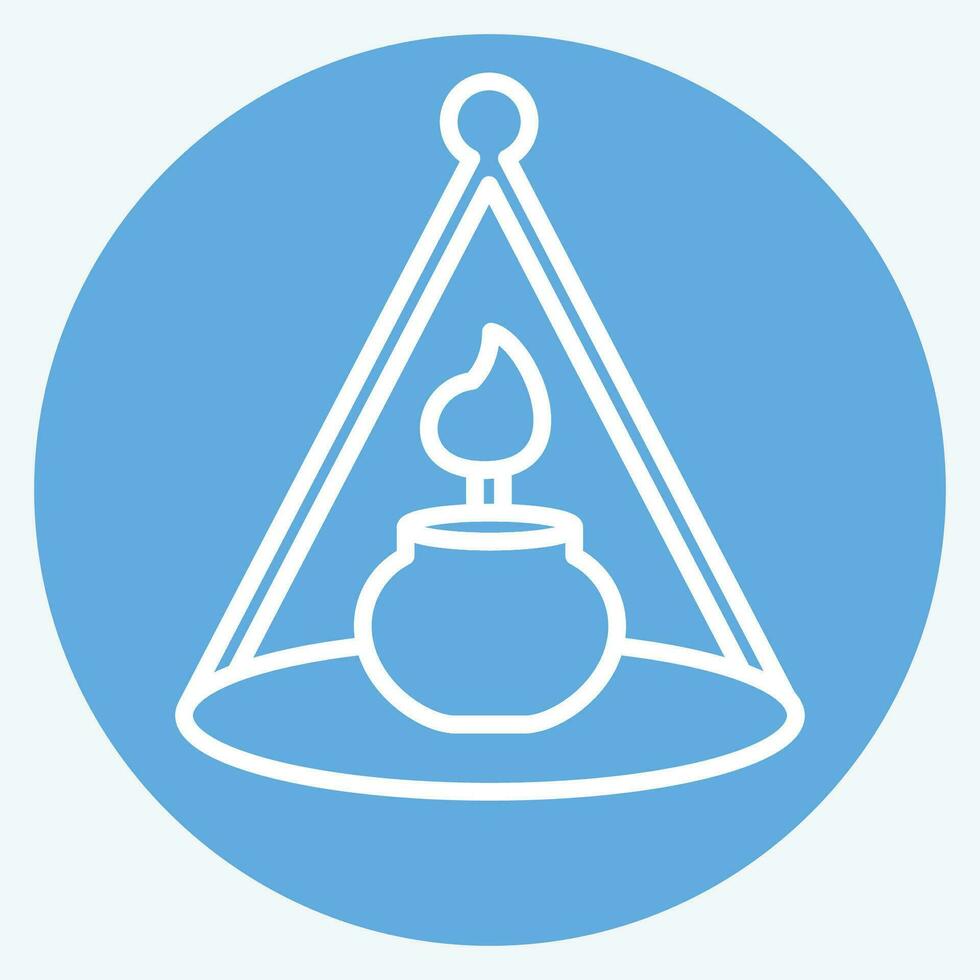 icona candela. relazionato per casa decorazione simbolo. blu occhi stile. semplice design modificabile. semplice illustrazione vettore