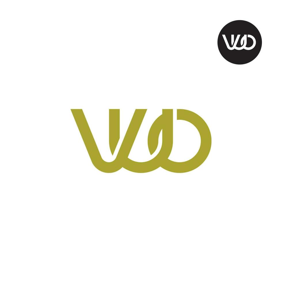 lettera vuo monogramma logo design vettore