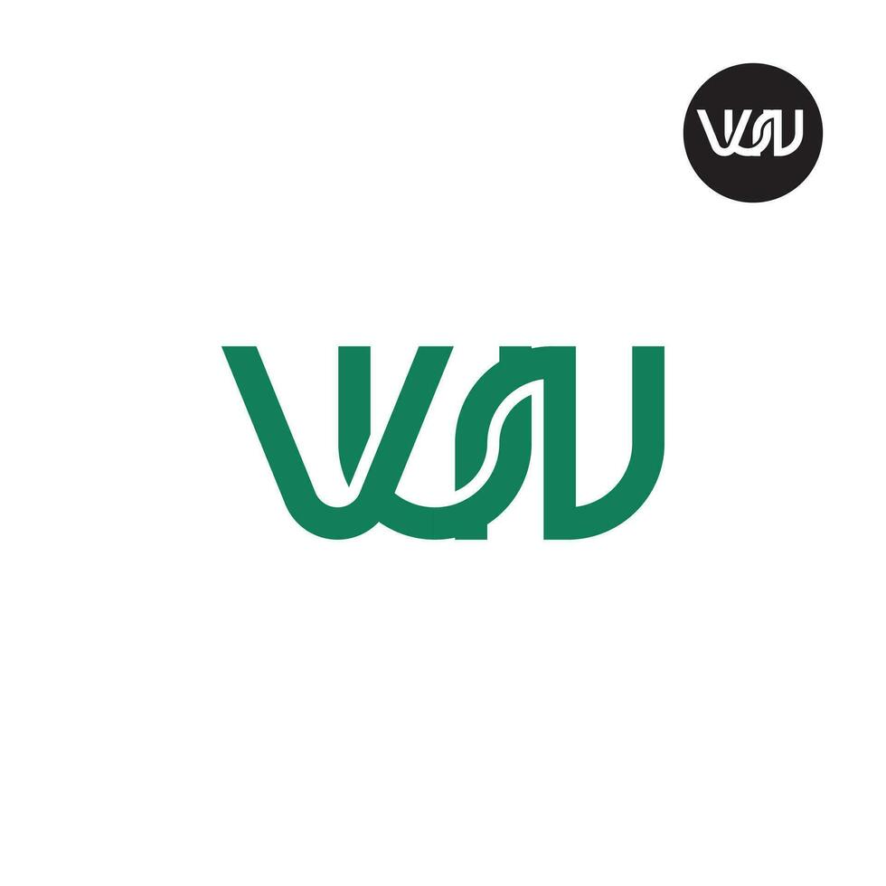 lettera vun monogramma logo design vettore