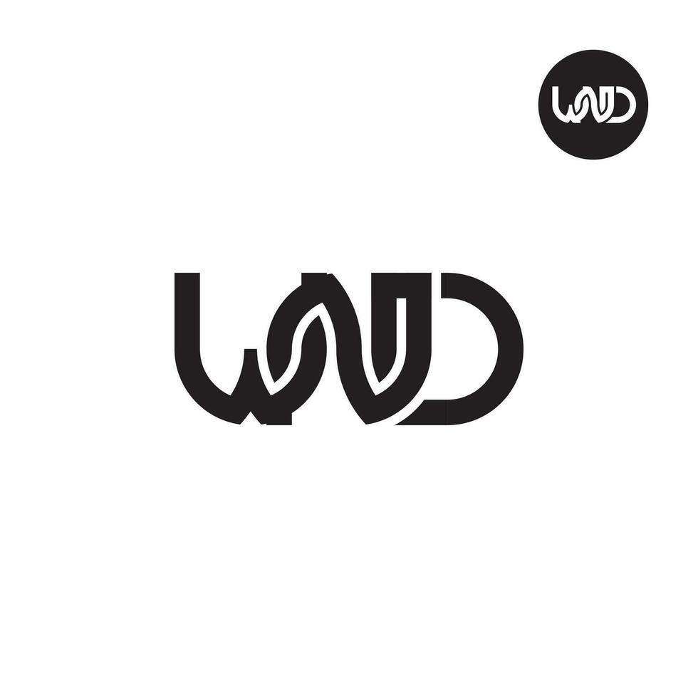 lettera wnd monogramma logo design vettore