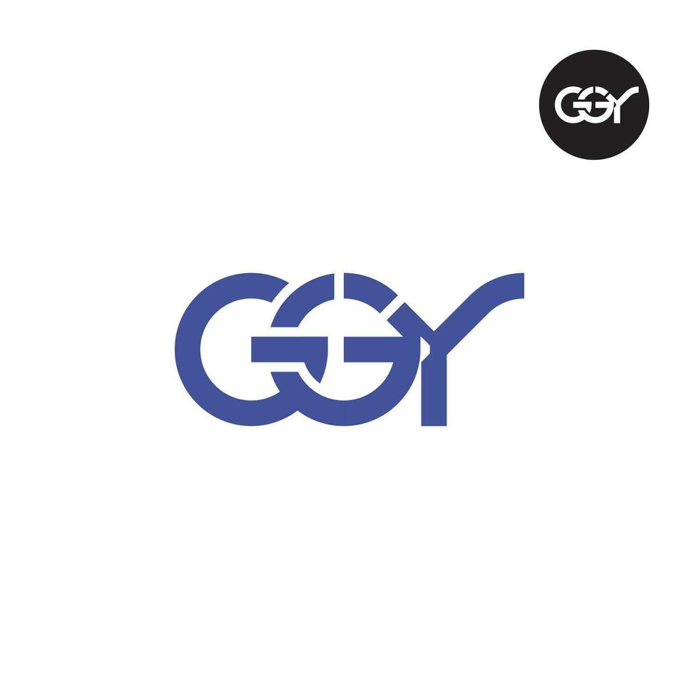 lettera ggy monogramma logo design vettore