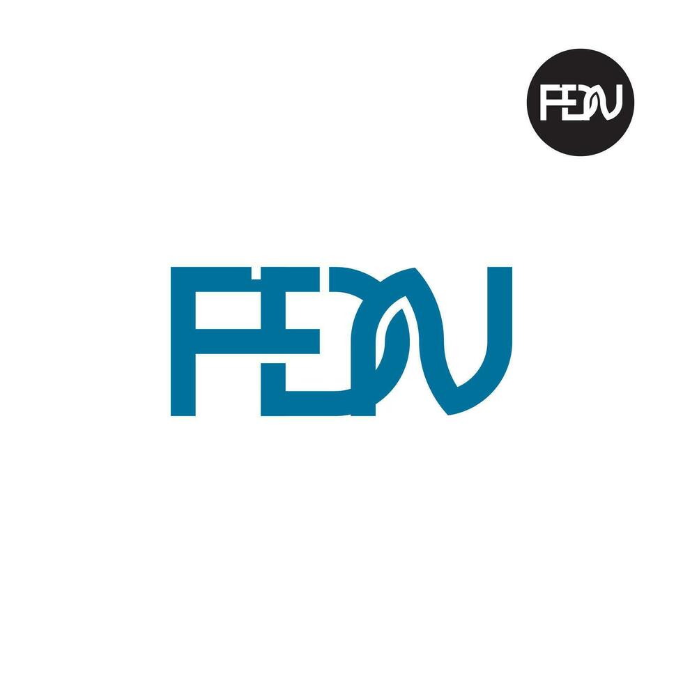 lettera fdn monogramma logo design vettore