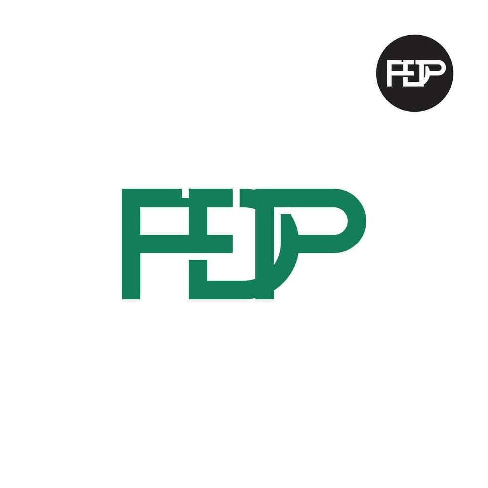 lettera fdp monogramma logo design vettore