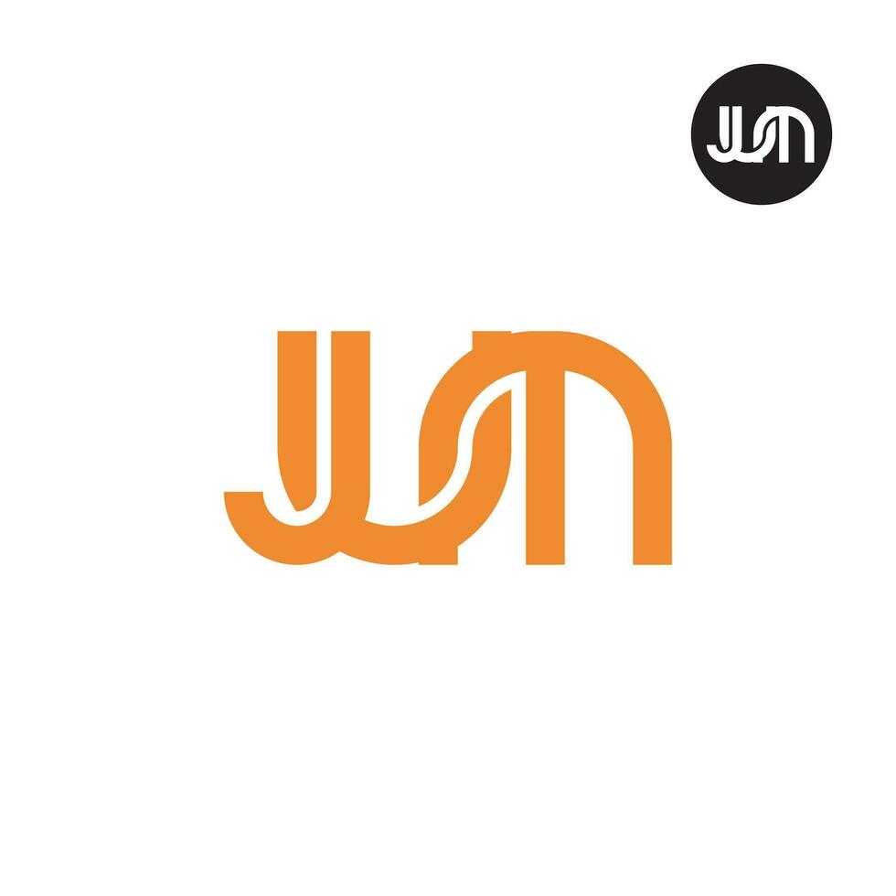 lettera jum monogramma logo design vettore