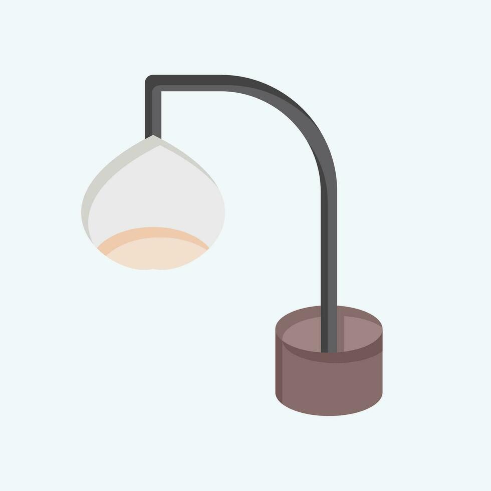 icona pavimento lampada. relazionato per casa decorazione simbolo. piatto stile. semplice design modificabile. semplice illustrazione vettore