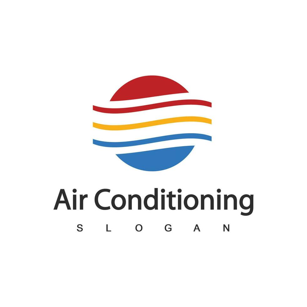 logo dell'aria condizionata, concetto di logo hvac vettore