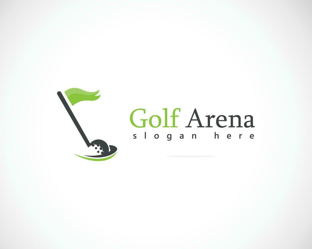 golf arena logo creativo design concetto sport logo parco vettore