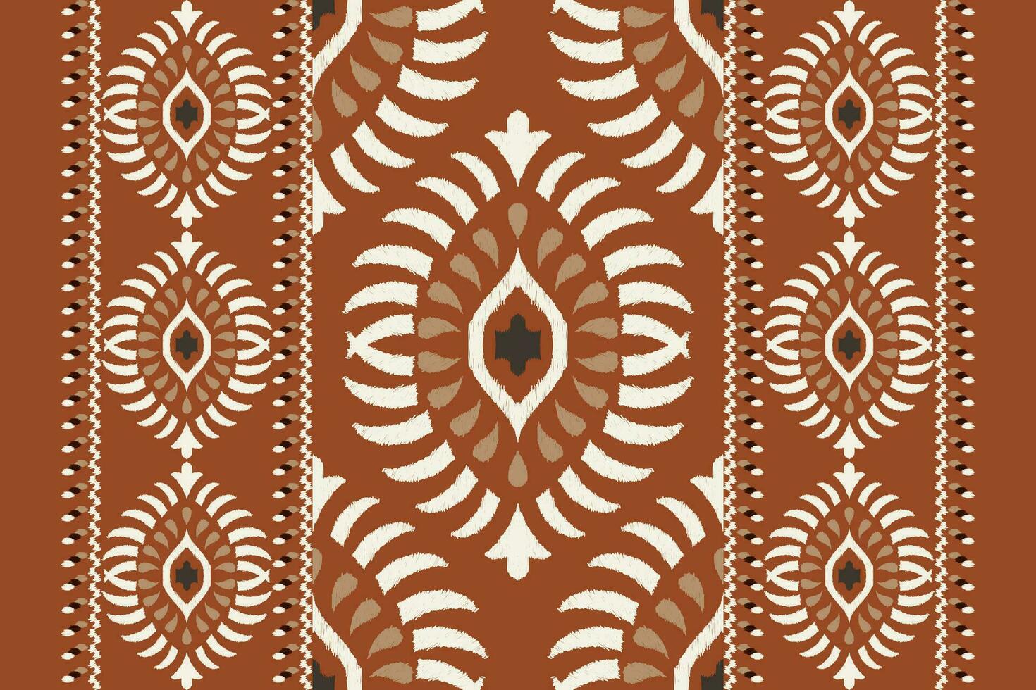 ikat floreale paisley ricamo su bianca sfondo.ikat etnico orientale modello tradizionale.azteco stile astratto vettore illustrazione.disegno per trama, tessuto, abbigliamento, avvolgimento, decorazione, sciarpa, tappeto